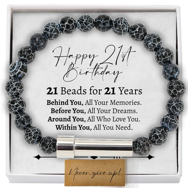 21 Bead 21 Years Hidden Message Bracelet - Love You This Much